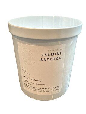 Leoben Company Jasmine Saffron Candle 9 Oz 1 Wick White Soy Wax Made In USA